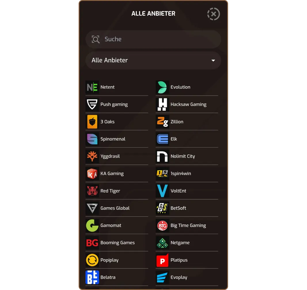 Hugo Casino Anbieter auf Deutsch