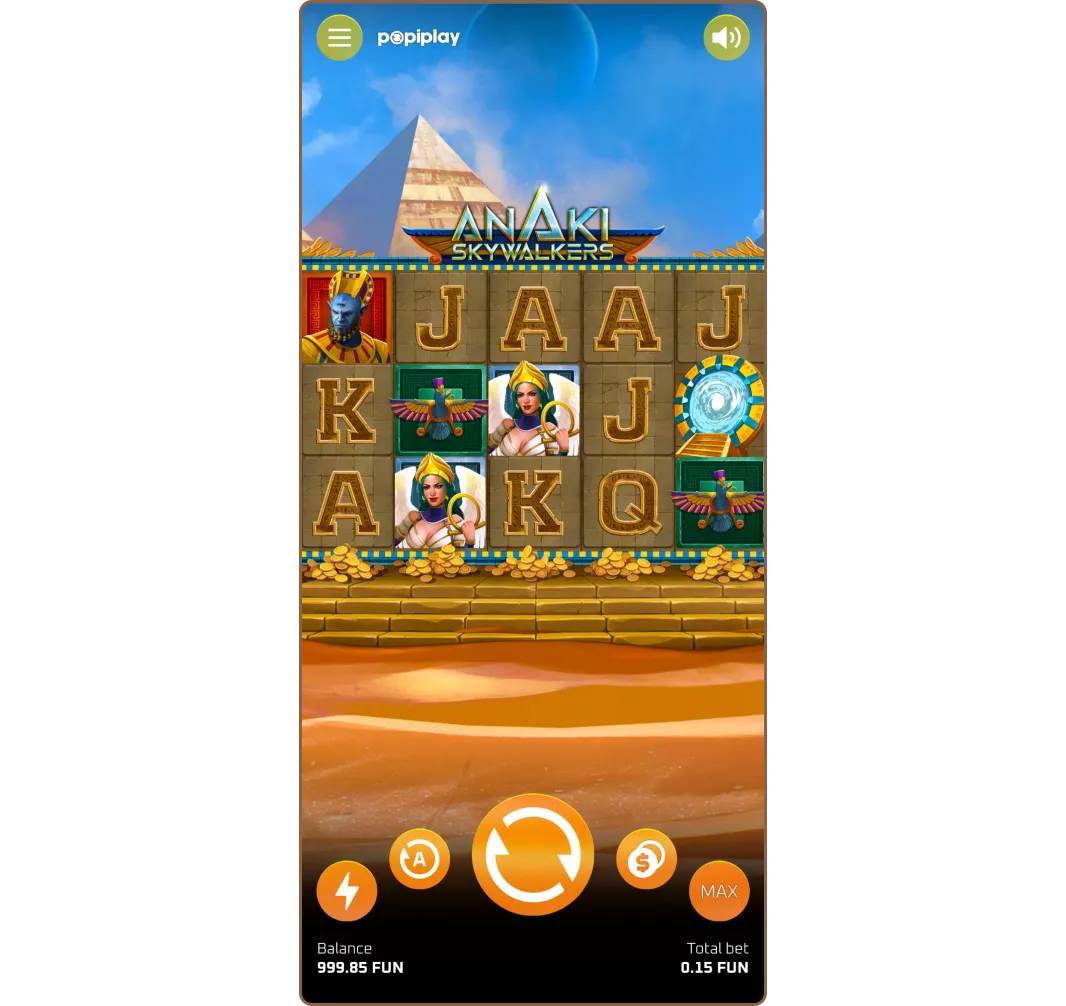 Spiel im Demomodus bei Hugo Casino